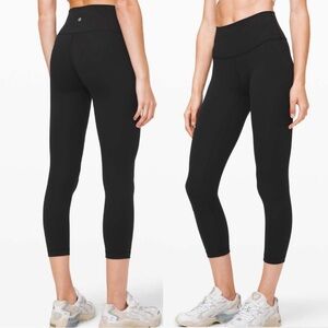 Lululemon Wunder Under Crop High-Rise *Full-On Luxtreme 23" Black size 6